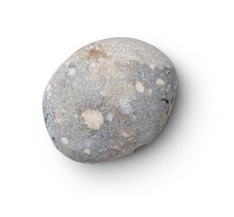 grey stone with shadow isolated on transparent background