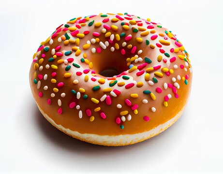 Sweet donut, doughnut, circle round dessert, sugar food. Generative AI