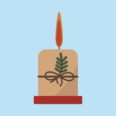 winter vector christmas candle isolated illustration