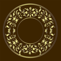 Beautiful vector image of a circular ornament.Can be used for designer wallpapers, for textile, packaging, printing or any desired idea.