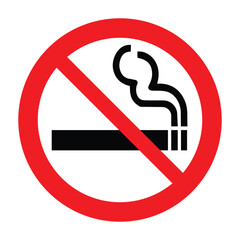 No smoking, prohibition sign, vector illustration