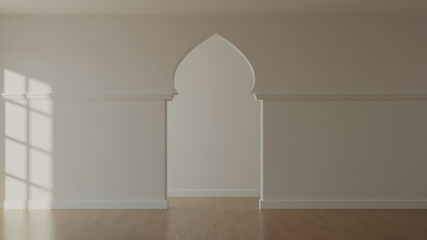 Intérieure de style orientale avec passage vouté