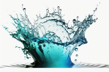 Illustration of water splashes - Created with generative ai
