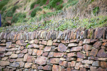 Stone walls in Cornwall, UK.