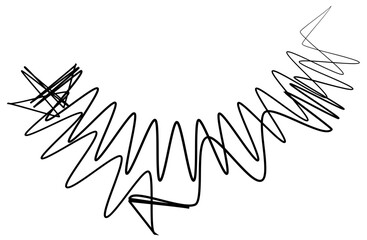 Black scribble shape. Vector illustration.	