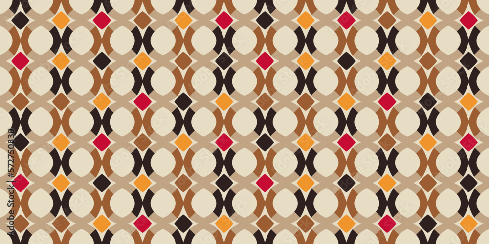 Poster Geometric pattern coffee colors. Vector background with mesh. For seamless printing. Used for printing on the surface, fabric, wallpaper, notebooks, packaging.