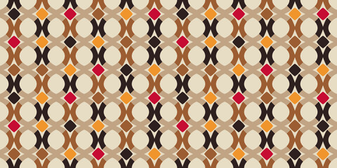 Geometric pattern coffee colors. Vector background with mesh. For seamless printing. Used for printing on the surface, fabric, wallpaper, notebooks, packaging.