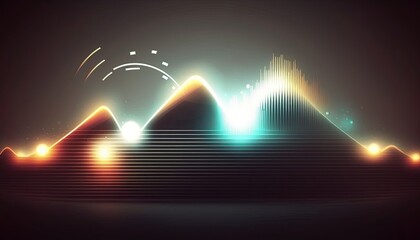 Fototapeta na wymiar Abstract sound waves, music background, audio, musical, technology. Generative AI