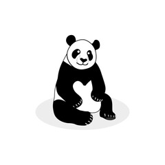 Illustration of a panda isolated on white