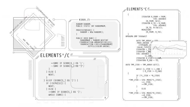 Abstract encoding process in the HUD interface.
