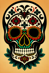 Vibrant and Colorful Skull Art | High-Quality Images of Decorative Skulls for Creative Design Projects