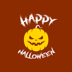Halloween pumpkin face vector design