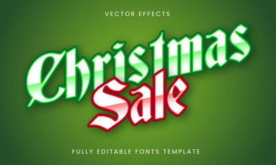 Christmas Sale text effects editable template