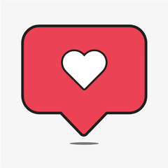 Like Icon - Heart Icon Vector Art, Illustration and Graphic