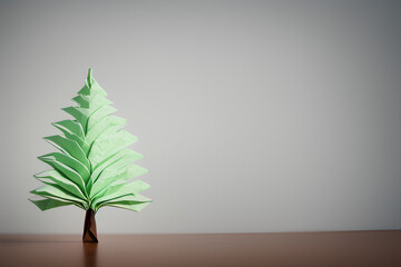 origami paper tree