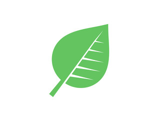 ミニマル木の葉アイコン：緑