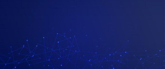 Abstract background with connected dots big data network