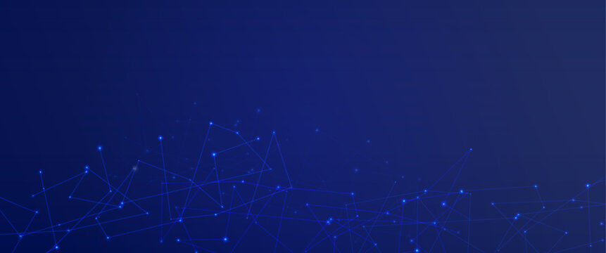 Abstract background with connected dots big data network