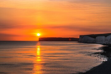 sunset over the sea