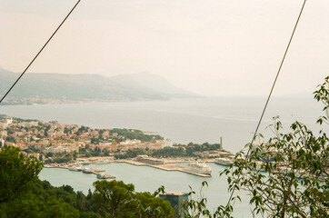 View of a port in Split, Croatia from the Marjan hill.