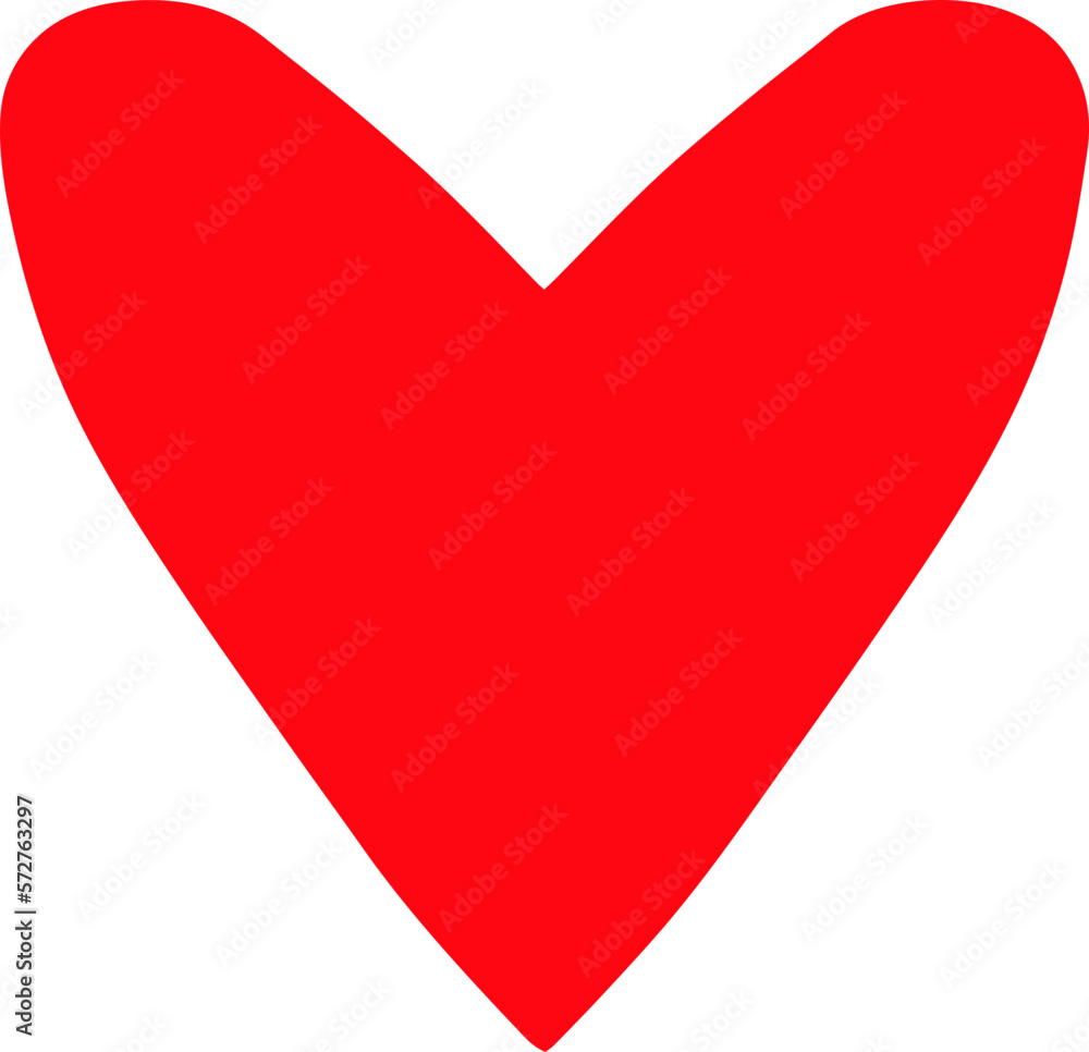 Sticker red heart simple shape element sign symbol icon vector isolated