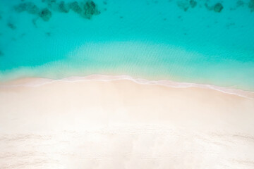 Obraz na płótnie Canvas sea ocean waves reaching shore.Beach with aerial drone. Beach clear turquoise top view. Beautiful beach ,aerial drone beautiful beach