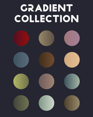 Color combinations. Big set of gradients. Vector illustration