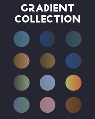 Color combinations. Big set of gradients. Vector illustration