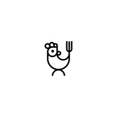 chicken, logo designs, vector, icon, illustration, line art, silhouette, monogram, for pets
