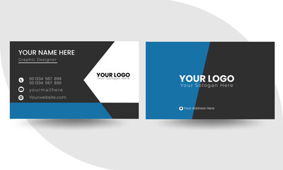 professional modern unique Business card design.Double sided Business card design templet