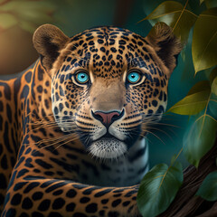 Fototapeta na wymiar portrait of a jaguar