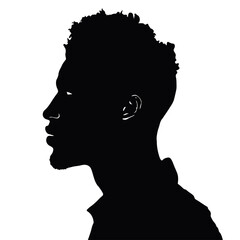 Black man silhouette vector Illustration