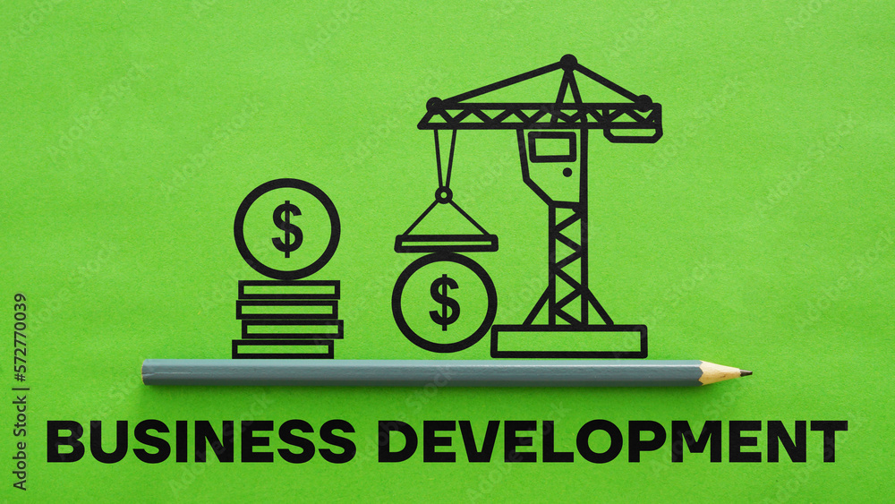 Poster achievement business development planning is shown using the text