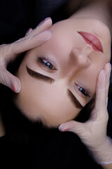 Eyebrow permanent makeup, eyebrow tattoo result after permanent makeup procedure