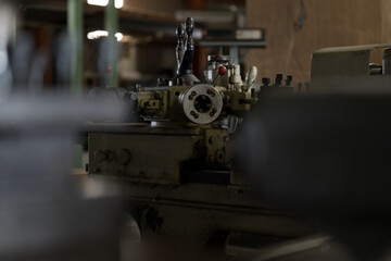 Parts processing work with a lathe