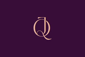 QJ letter typography luxury fashion brand logo design, JQ icon, Qj icon, Qj brand logo
