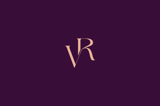 VR letter typography modern luxury logo design, VR letter logo design for company