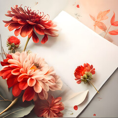 Floral invitation - Illustration AI