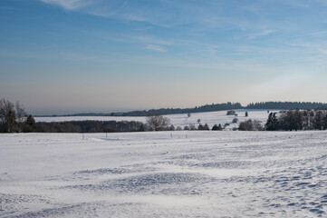 Fototapeta premium Winter landscape with lots of snow