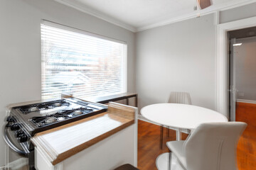 modern interior of a white apartment with open floor layout long term rental loft