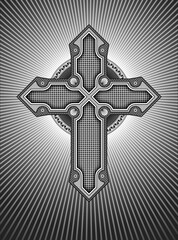 Celtic cross design illustration