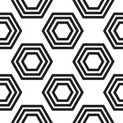 seamless abstract geometric pattern of hexagons