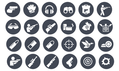 Shooting and Target Practice icons vector design