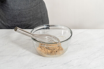 Gingerbread bundt cake with caramel filling