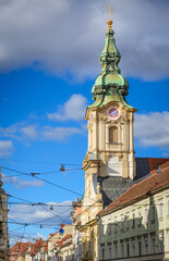View of the Parish Church of the Holy Blood building in Graz, Austria