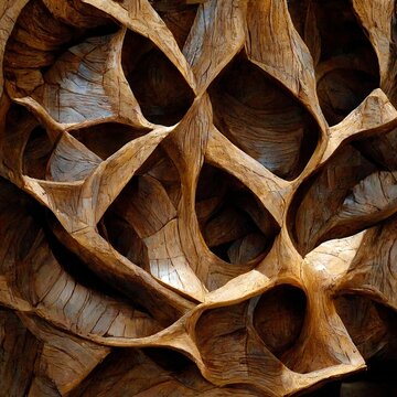 A Wooden Dihedral Spanning Sheaf, generative AI