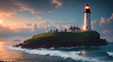 Architectural Marvels: Coastal Lighthouses [AI Generated]