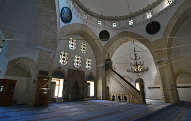 Fototapeta premium Tekeli Mehmet Pasha Mosque, located in Antalya, Turkey, was built in the 17th century.
