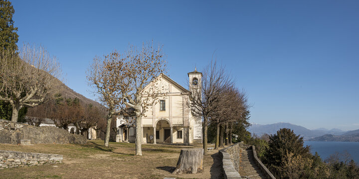 The beautiful Sanctuary of the Sacro Monte of Ghiffa