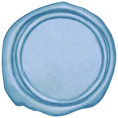 Watercolor vintage calligraphy  wax seal